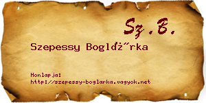 Szepessy Boglárka névjegykártya