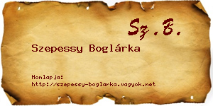 Szepessy Boglárka névjegykártya