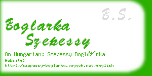 boglarka szepessy business card